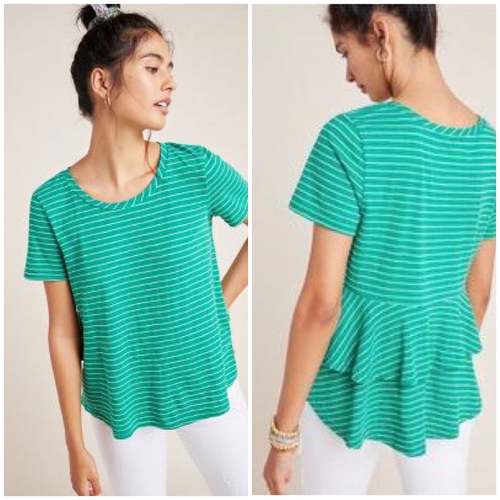 NWT Anthropologie Laura Ruffled Top